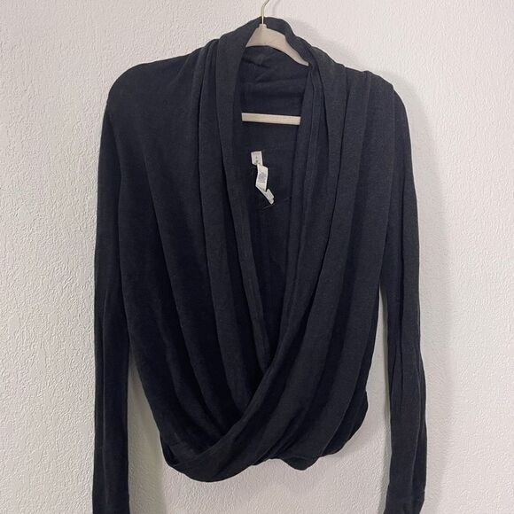 Lululemon Grey Drape Front Sweater - Picture 3 of 7